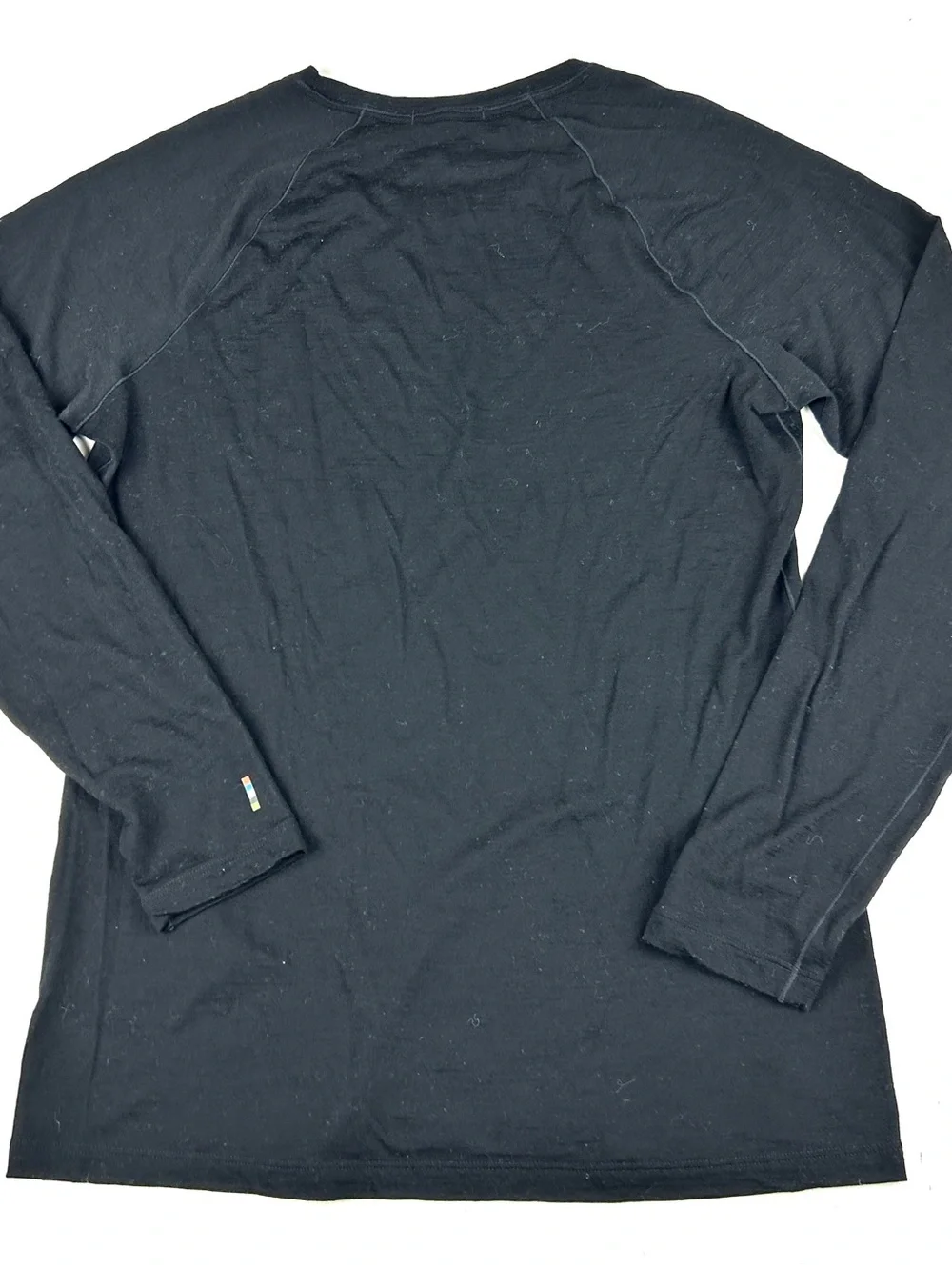 Smartwool Women's Merino Wool Base Layer Shirt Size Large Black Long Sleeve